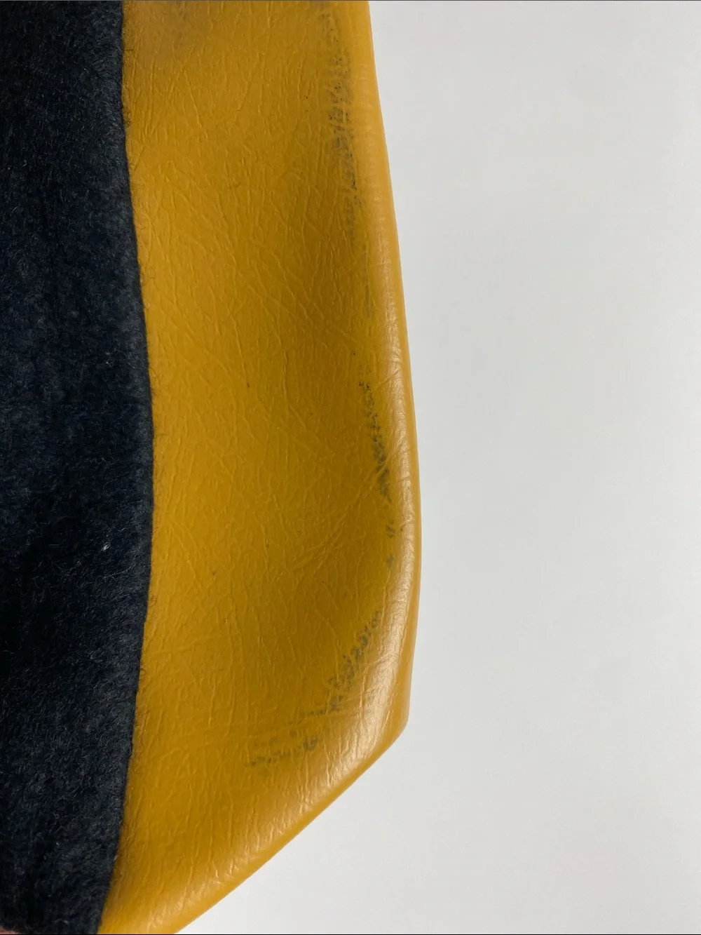 Vintage GUCCI Black Felt Wool Faux Leather Crest Tote Dust Bag